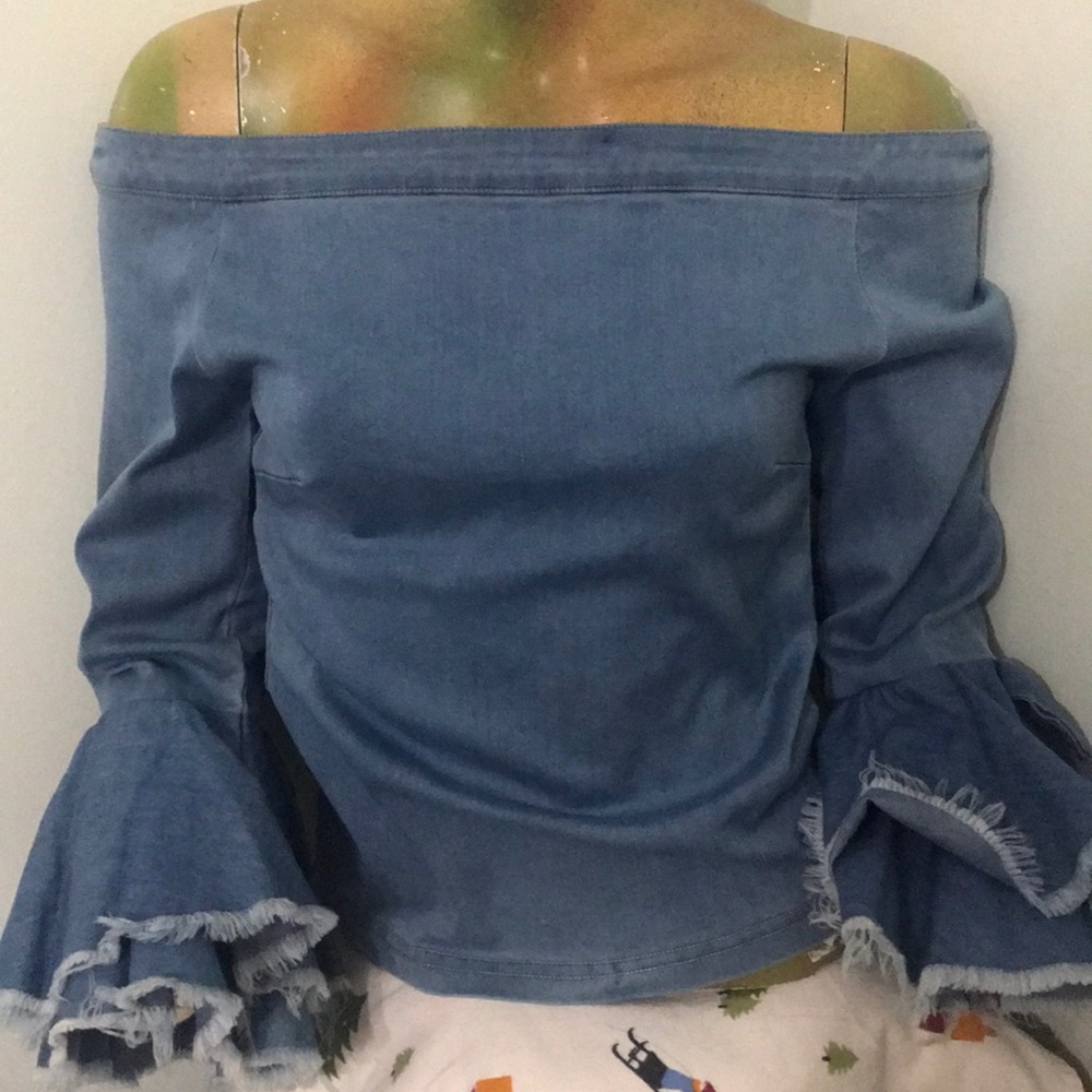 Denim crop top